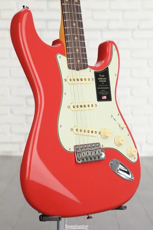  Fender American Vintage II 1961 Stratocaster Electric Guitar - Fiesta Red Demo