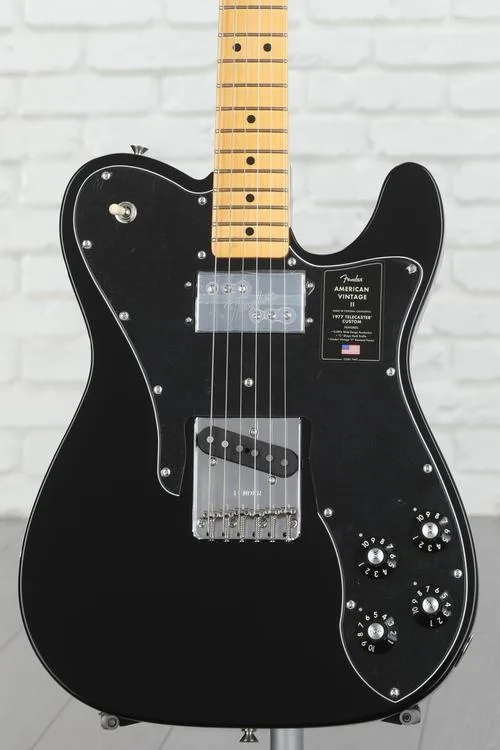 Fender American Vintage II 1977 Telecaster Custom Electric Guitar - Black