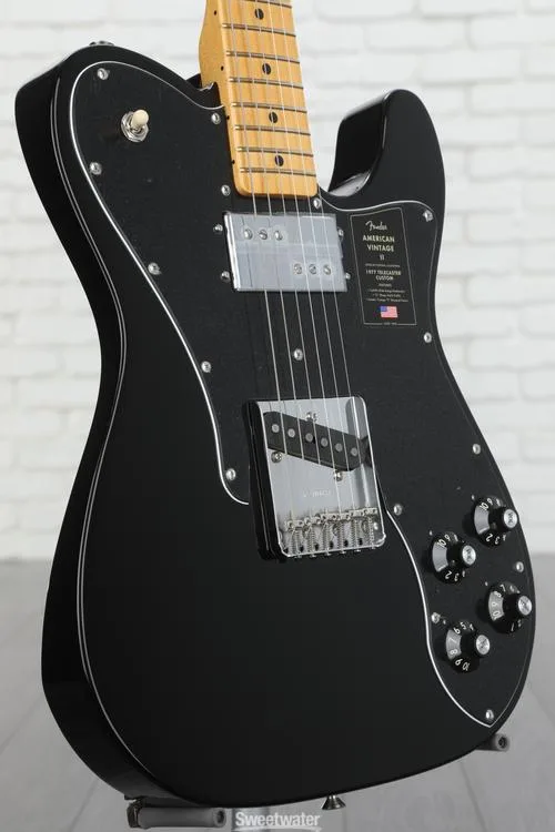  Fender American Vintage II 1977 Telecaster Custom Electric Guitar - Black