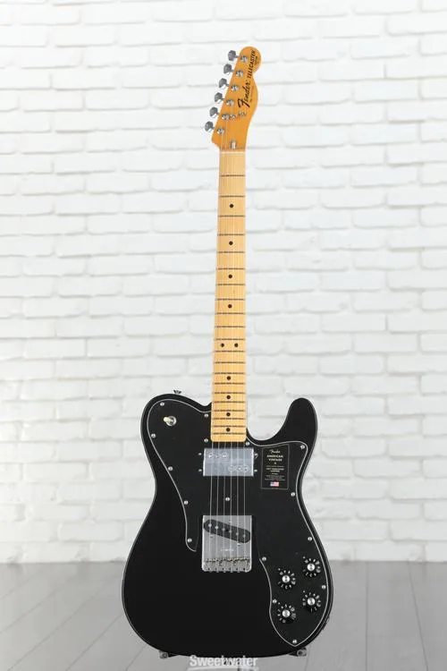  Fender American Vintage II 1977 Telecaster Custom Electric Guitar - Black