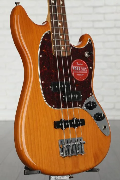  Fender Player Mustang Bass PJ - Aged Natural Demo