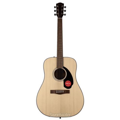  Fender CD-60S Dreadnought Acoustic Guitar with Gig Bag- Natural