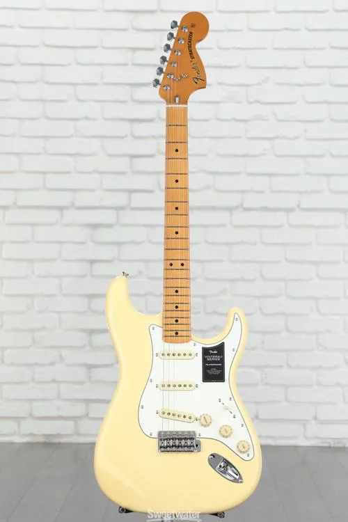  Fender Vintera II '70s Stratocaster Electric Guitar - Vintage White with Maple Fingerboard