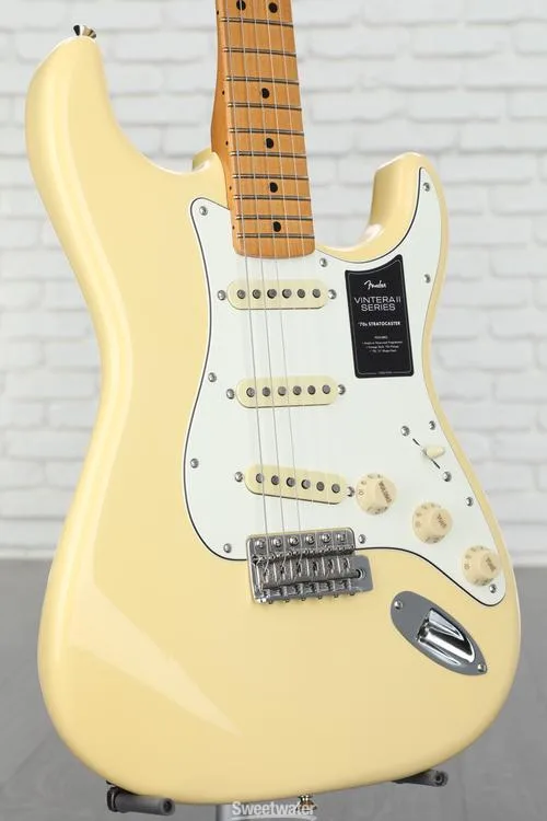  Fender Vintera II '70s Stratocaster Electric Guitar - Vintage White with Maple Fingerboard