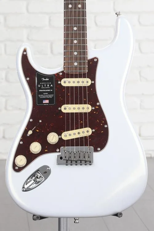 Fender American Ultra Stratocaster Left-handed - Arctic Pearl with Rosewood Fingerboard