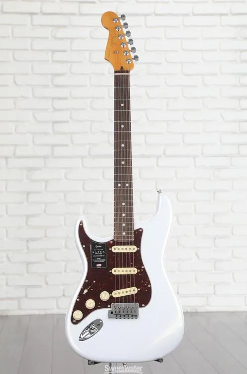  Fender American Ultra Stratocaster Left-handed - Arctic Pearl with Rosewood Fingerboard