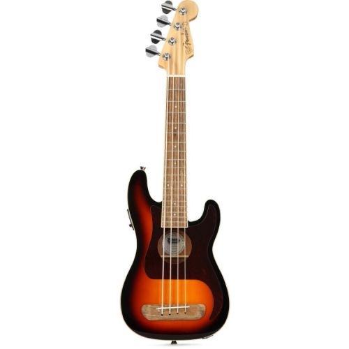  Fender Fullerton Precision Bass Uke Essentials Bundle - 3-Color Sunburst