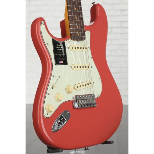 Fender American Vintage II 1961 Stratocaster Left-handed Electric Guitar - Fiesta Red Demo