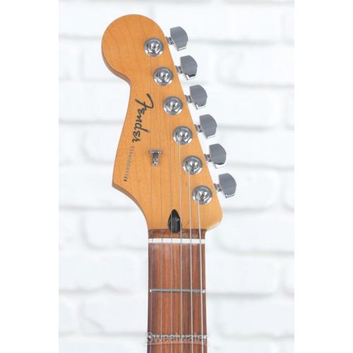  Fender Player Plus Stratocaster Left-handed Electric Guitar - Tequila Sunrise with Pau Ferro Fingerboard