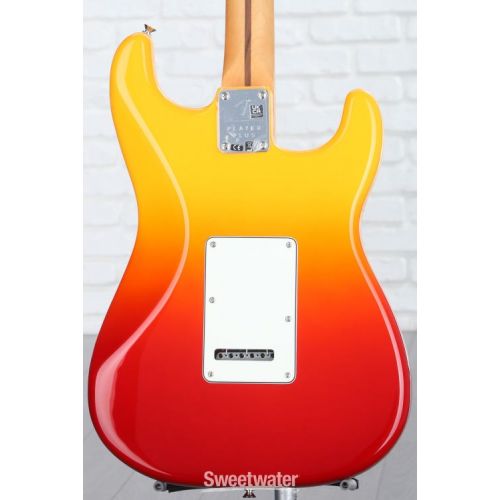  Fender Player Plus Stratocaster Left-handed Electric Guitar - Tequila Sunrise with Pau Ferro Fingerboard