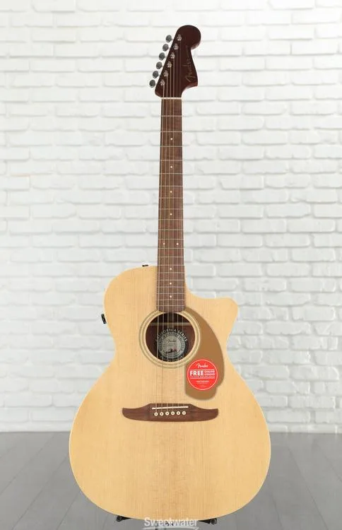  Fender Newporter Player Acoustic-electric Guitar - Natural Sapele