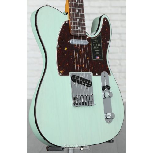  Fender American Ultra Luxe Telecaster - Surf Green with Rosewood Fingerboard