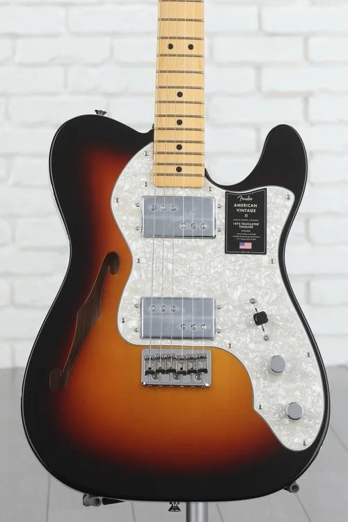 Fender American Vintage II 1972 Telecaster Thinline Electric Guitar - 3-color Sunburst