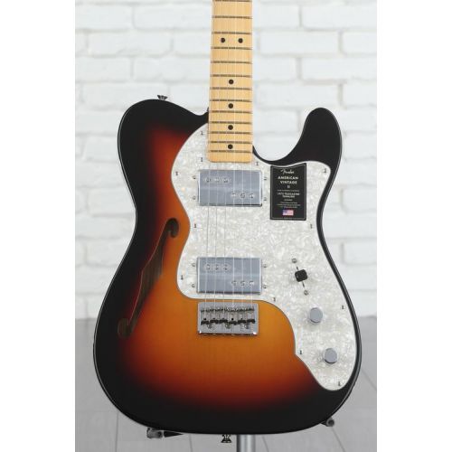  Fender American Vintage II 1972 Telecaster Thinline Electric Guitar - 3-color Sunburst