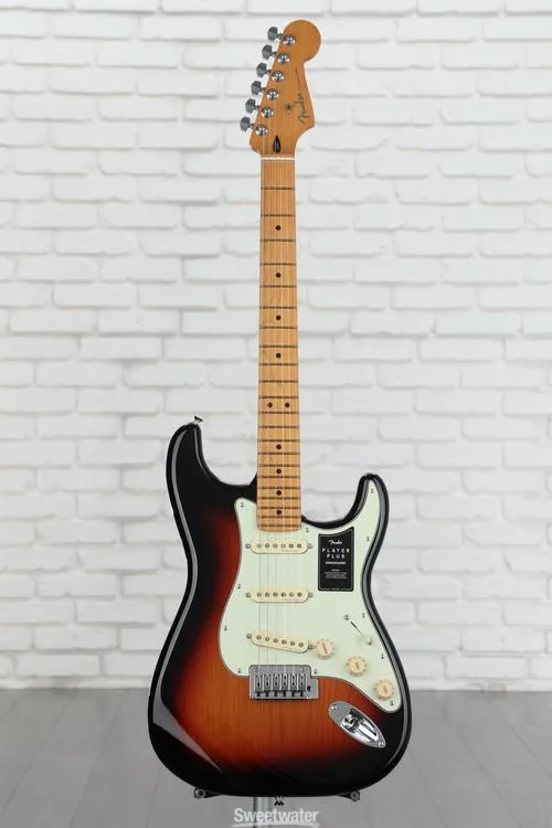  Fender Player Plus Stratocaster Electric Guitar - 3-tone Sunburst with Maple Fingerboard