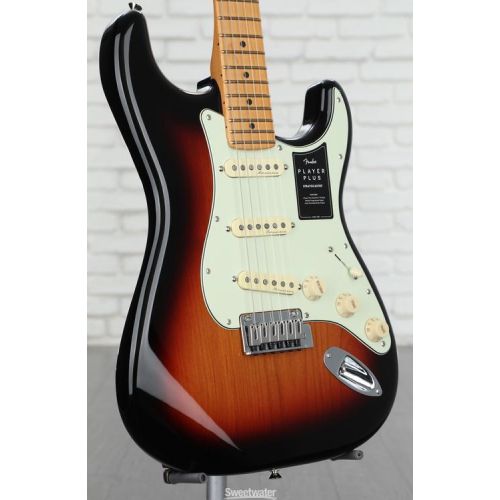  Fender Player Plus Stratocaster Electric Guitar - 3-tone Sunburst with Maple Fingerboard