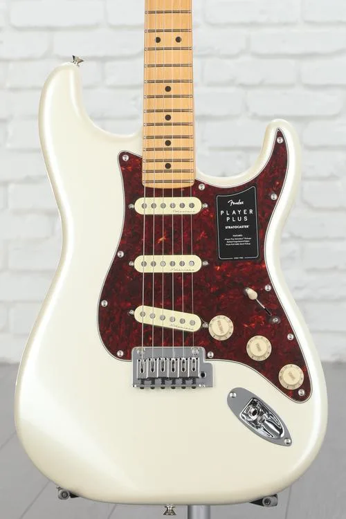 Fender Player Plus Stratocaster Electric Guitar - Olympic Pearl with Maple Fingerboard