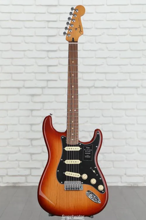  Fender Player Plus Stratocaster Electric Guitar - Sienna Sunburst with Pau Ferro Fingerboard