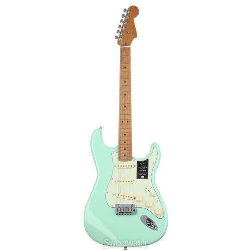  Fender American Ultra Stratocaster Electric Guitar - Surf Green with Roasted Maple Fingerboard, Sweetwater Exclusive in the USA