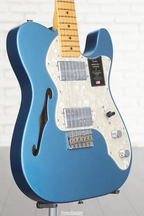  Fender American Vintage II 1972 Telecaster Thinline Electric Guitar - Lake Placid Blue