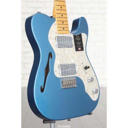  Fender American Vintage II 1972 Telecaster Thinline Electric Guitar - Lake Placid Blue