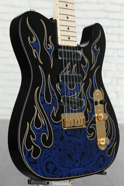  Fender James Burton Telecaster - Blue Paisley Flames