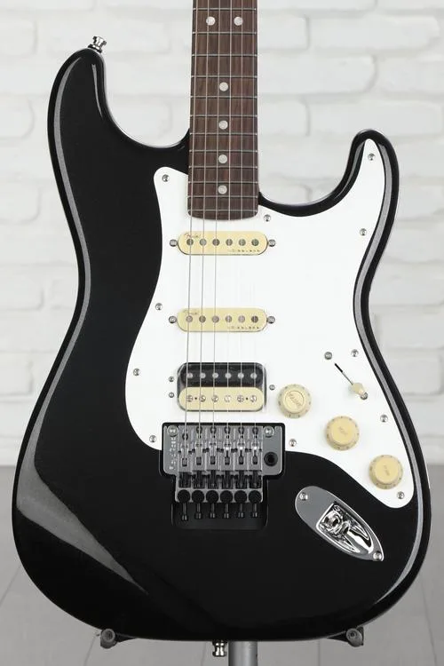 Fender American Ultra Luxe Stratocaster Floyd Rose HSS - Mystic Black with Rosewood Fingerboard