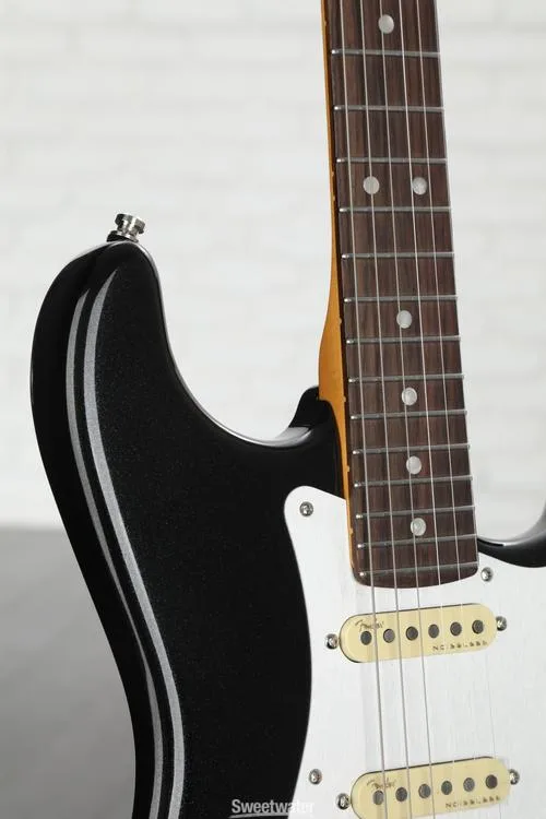  Fender American Ultra Luxe Stratocaster Floyd Rose HSS - Mystic Black with Rosewood Fingerboard