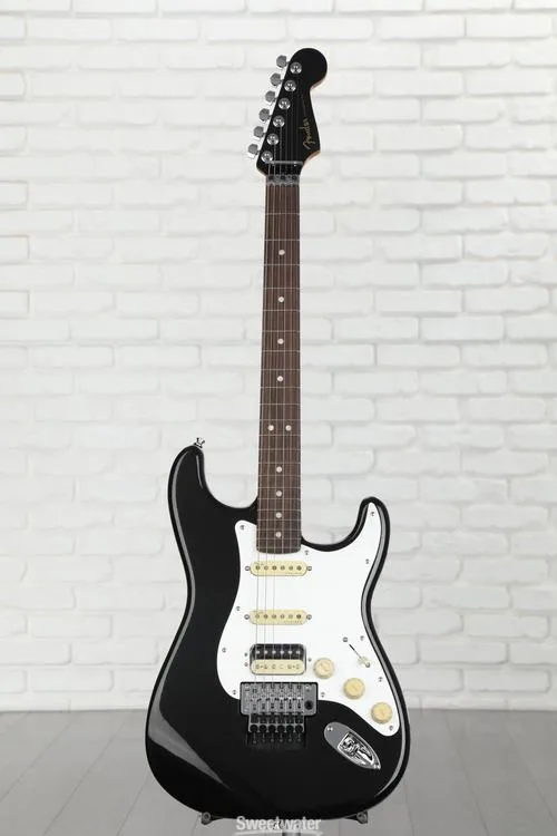  Fender American Ultra Luxe Stratocaster Floyd Rose HSS - Mystic Black with Rosewood Fingerboard