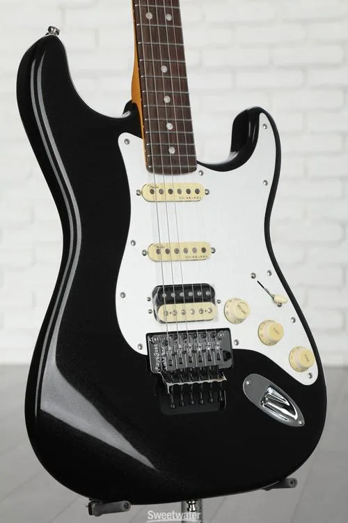  Fender American Ultra Luxe Stratocaster Floyd Rose HSS - Mystic Black with Rosewood Fingerboard