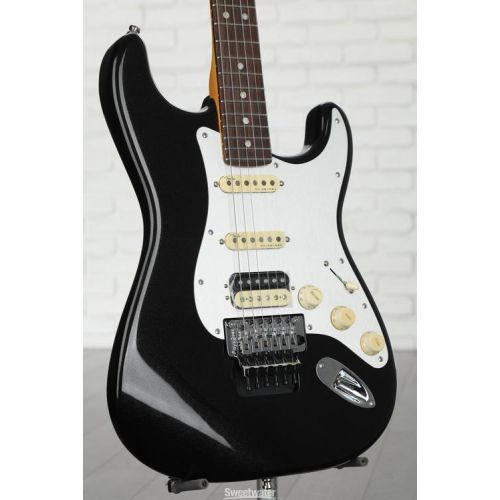  Fender American Ultra Luxe Stratocaster Floyd Rose HSS - Mystic Black with Rosewood Fingerboard