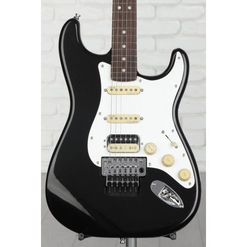  Fender American Ultra Luxe Stratocaster Floyd Rose HSS - Mystic Black with Rosewood Fingerboard