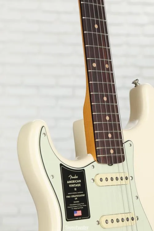  Fender American Vintage II 1961 Stratocaster Left-handed Electric Guitar - Olympic White