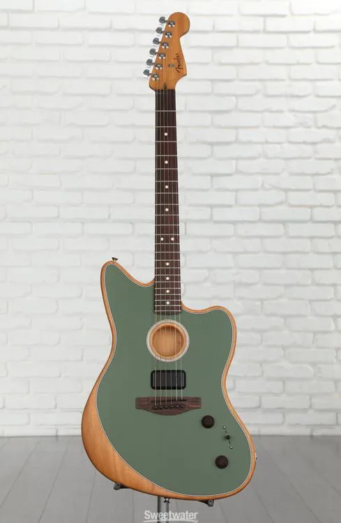  Fender Acoustasonic Player Jazzmaster Acoustic-electric Guitar - Antique Olive