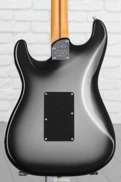  Fender American Ultra Luxe Stratocaster Floyd Rose HSS - Silverburst with Maple Fingerboard Demo