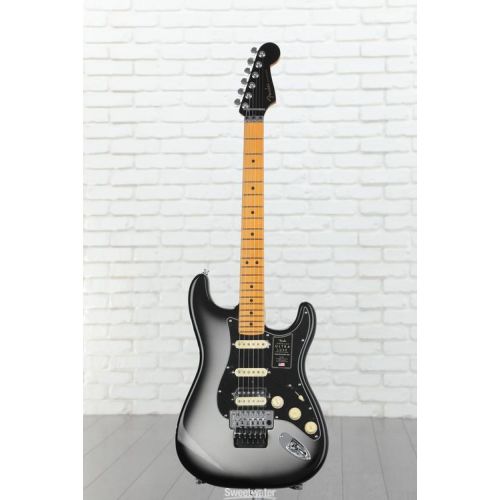  Fender American Ultra Luxe Stratocaster Floyd Rose HSS - Silverburst with Maple Fingerboard Demo