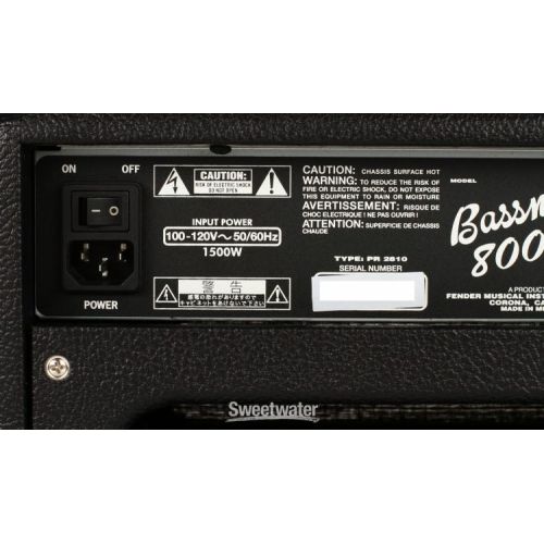  Fender Bassman 800HD 800-watt Hybrid Bass Head