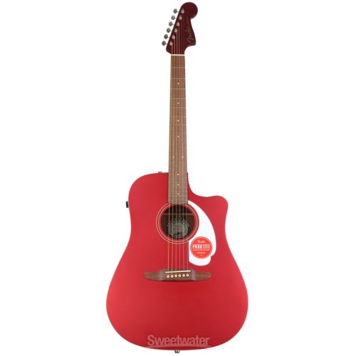  Fender Redondo Player Acoustic-electric Guitar - Candy Apple Red