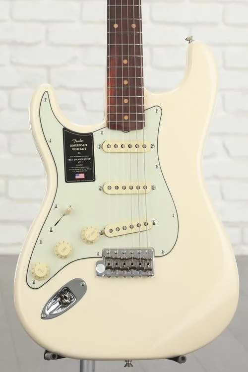 Fender American Vintage II 1961 Stratocaster Left-handed Electric Guitar - Olympic White Demo