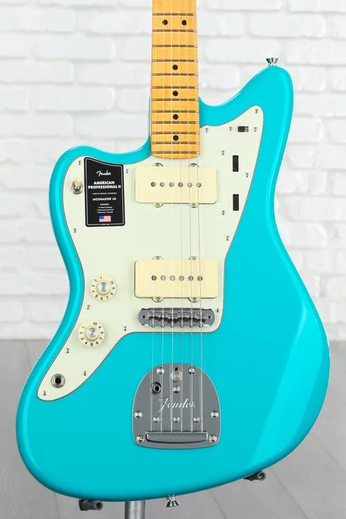 Fender American Professional II Jazzmaster Left-handed - Miami Blue with Maple Fingerboard Demo