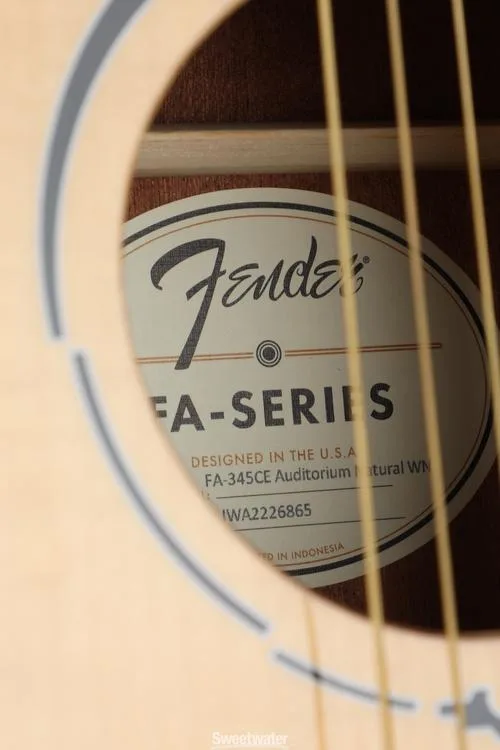  Fender FA-345CE Auditorium Acoustic-electric Guitar - Natural