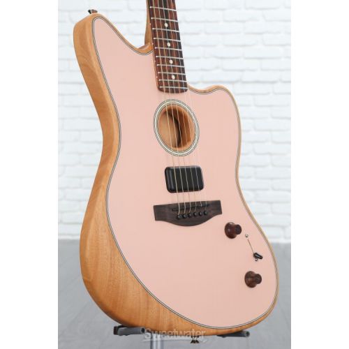  Fender Acoustasonic Player Jazzmaster Acoustic-electric Guitar - Shell Pink