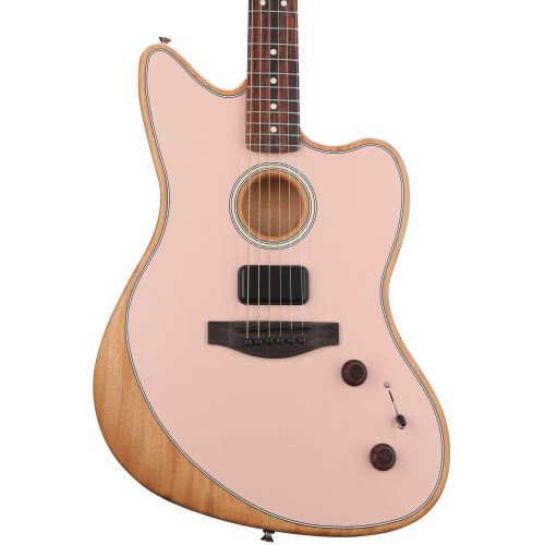  Fender Acoustasonic Player Jazzmaster Acoustic-electric Guitar - Shell Pink