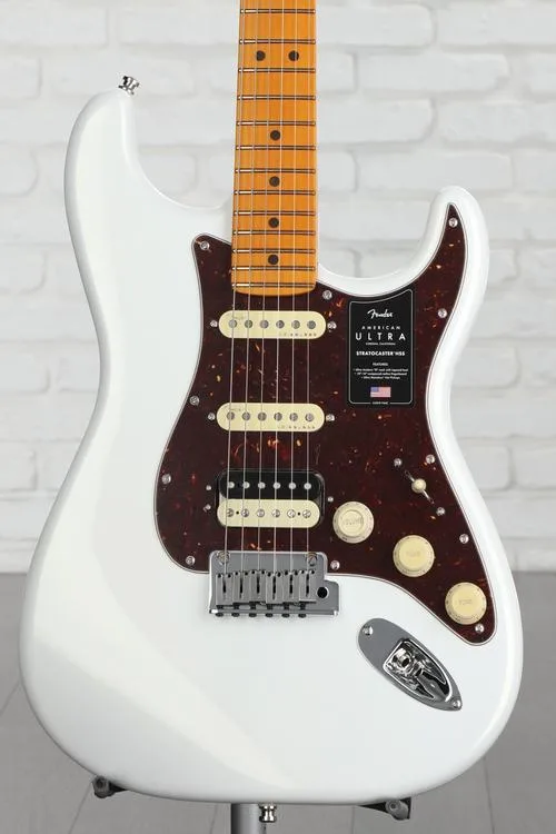 Fender American Ultra Stratocaster HSS - Arctic Pearl with Maple Fingerboard
