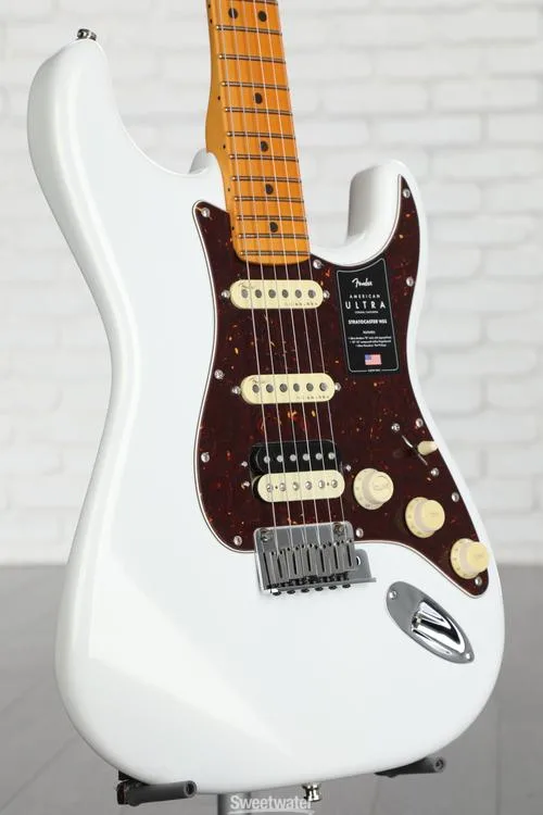 Fender American Ultra Stratocaster HSS - Arctic Pearl with Maple Fingerboard