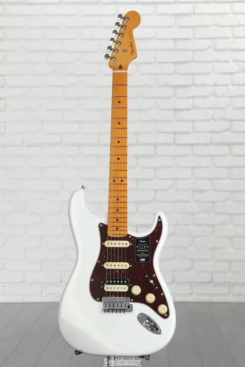  Fender American Ultra Stratocaster HSS - Arctic Pearl with Maple Fingerboard