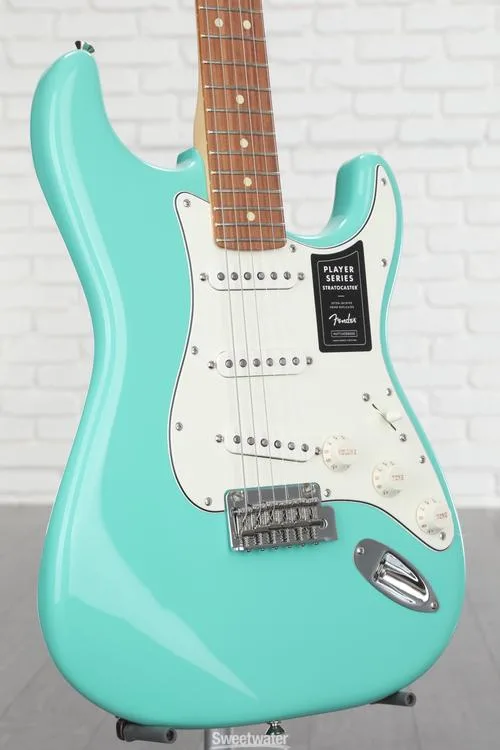  Fender Player Stratocaster Electric Guitar - Sea Foam Green with Pau Ferro Fingerboard