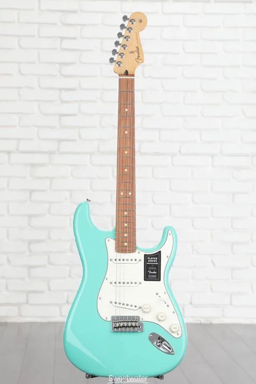  Fender Player Stratocaster Electric Guitar - Sea Foam Green with Pau Ferro Fingerboard