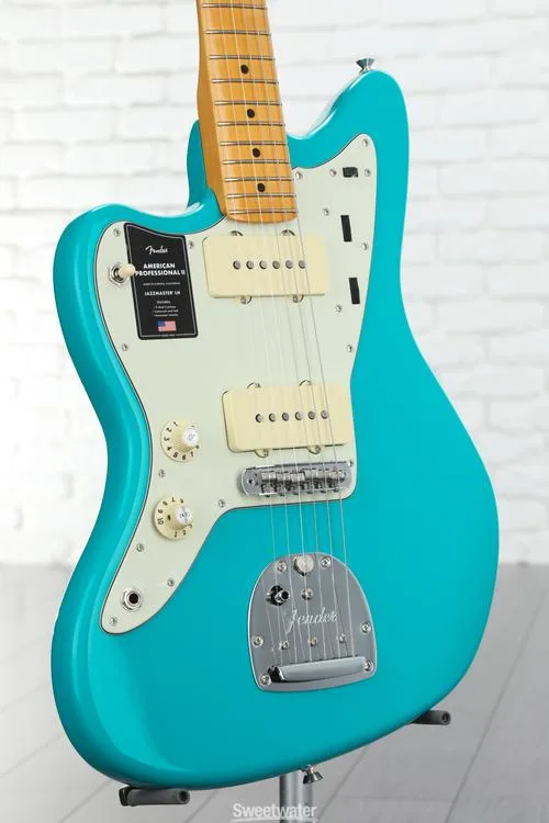  Fender American Professional II Jazzmaster Left-handed - Miami Blue with Maple Fingerboard