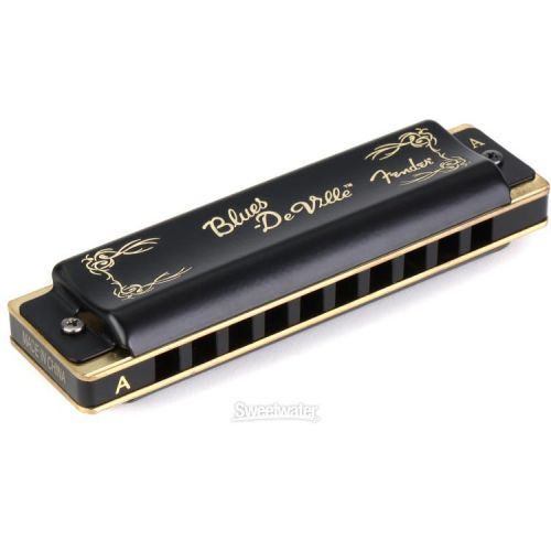  Fender Blues DeVille Harmonica 3-pack with Case